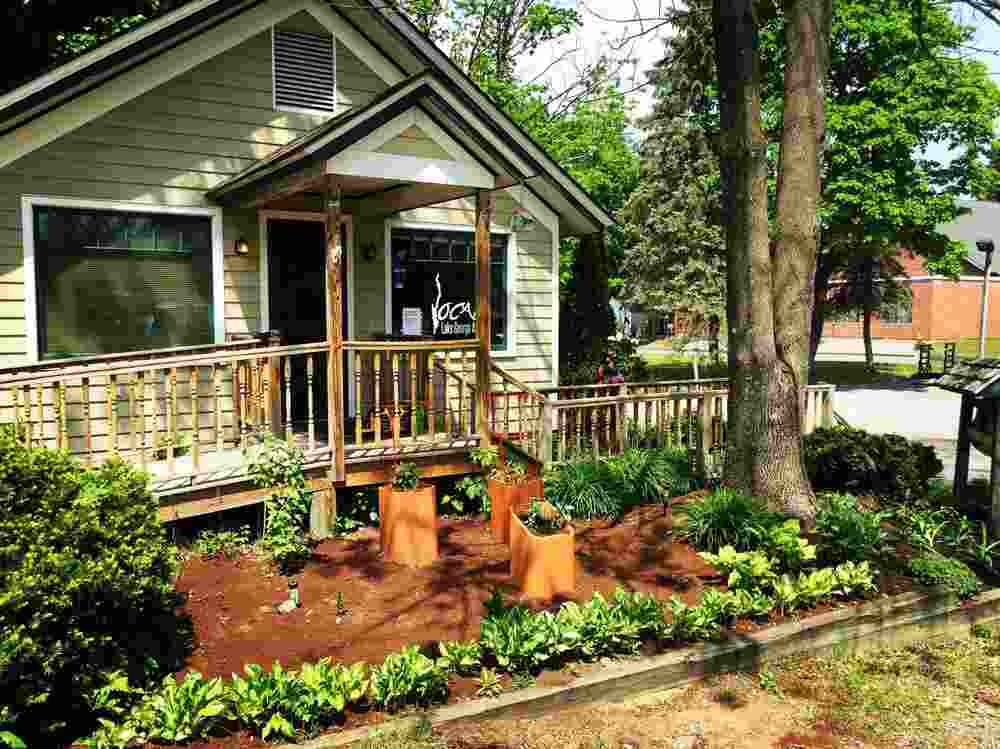 An exterior view of the store Local, where Lake Jewelry is located.