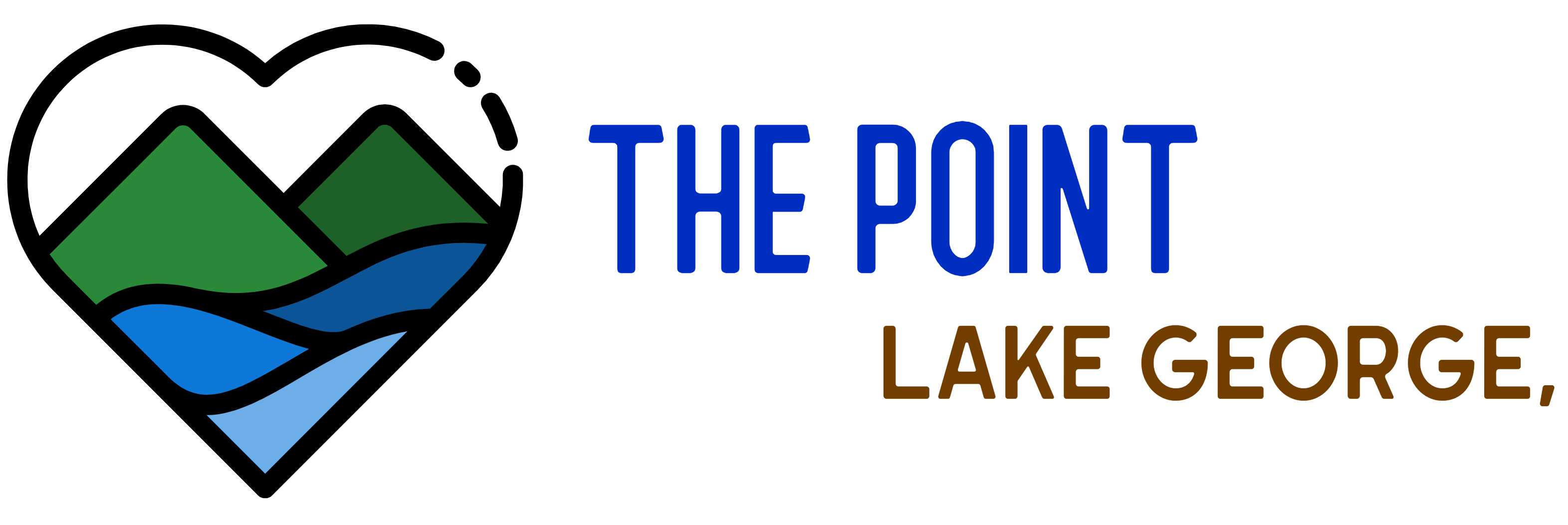 The Point Lake George heart logo